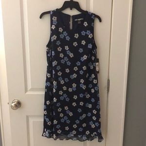 Karl Lagerfeld pretty navy dress with the detail on bottom